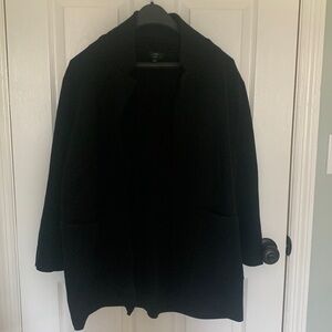 J Crew Black cotton wool blazer